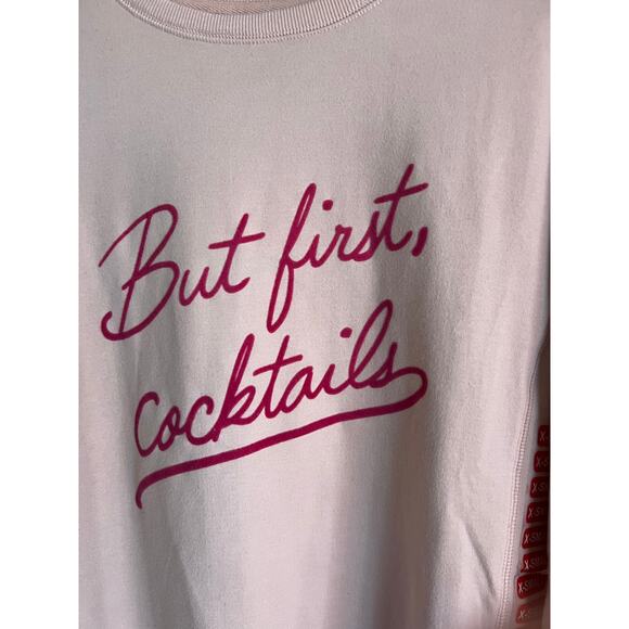 Wildfox But First, Cocktails Statement Sweatshirt sz XS - Picture 4 of 4